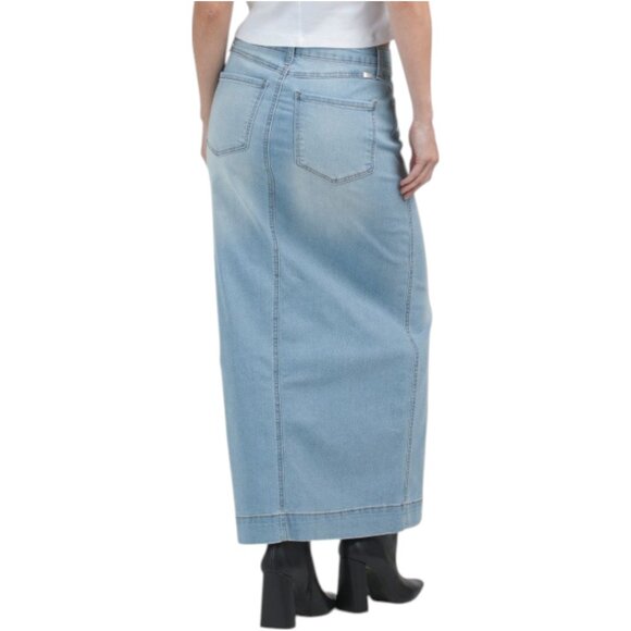 1822 DENIM Lyons Front Slit Maxi Denim Skirt - Picture 2 of 2